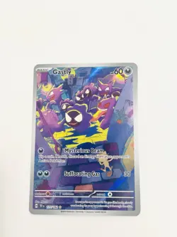 Pokemon TCG Temporal Forces Gastly 177/162 Illustration Rare Amazing Condition - Image 1