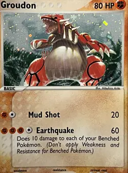 Pokemon 2004 EX Hidden Legends-Groudon 102/101 Secret Rare Holo -NM - Image 2