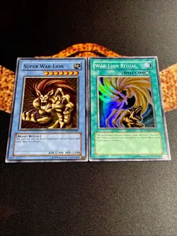 YUGIOH • SUPER WAR LION & WAR LION RITUAL SET 2X • SUPER RARE • PREMIUM PACK 2 - Image 2