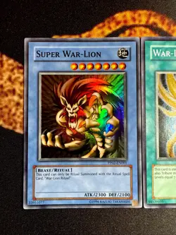 YUGIOH • SUPER WAR LION & WAR LION RITUAL SET 2X • SUPER RARE • PREMIUM PACK 2 - Image 3