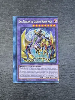YuGiOh! Dark Magician The Knight Of Dragon Magic BLMR - Error Misprint Miscut NM - Image 1