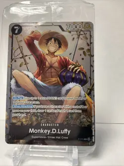 One Piece CCG Monkey D. Luffy Art P-075 Promo Tin Pack Set Vol. 2 Sealed Eng - Image 1