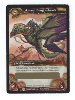 World Of Warcraft WOW TCG Twilight of the Dragons Amani Dragonhawk Unscratched - Image 1