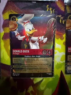 Disney Lorcana Donald Duck & Rapunzel Rainbow Foil EPCOT Promo Cards - Image 3