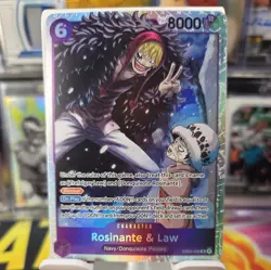 Rosinante & Law EB04-038 SR Foil English One Piece Card Game Azure Sea’s Seven - Image 1