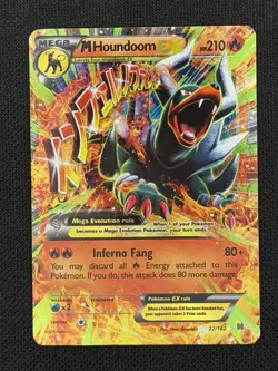 Pokemon Card Mega M Houndoom ex 22/162 Breakthrough Ultra Rare - Image 1