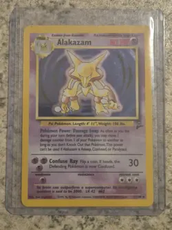 Alakazam Holo Pokemon Card 1/130 Base Set 2 WOTC 2000 Near MINT Condition Rare - Image 1