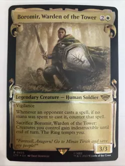 Boromir, Warden of the Tower (Showcase Scrolls) -Foil Near Mint 0455 R MTG - Image 1