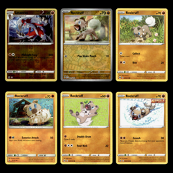 6x Lycanroc Lot Rockruff 74.0 Sword Shield Crown Zenith Pokemon Cards Collection - Image 1