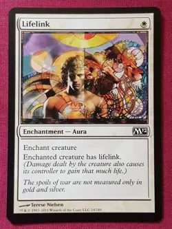 Magic The Gathering 2012 CORE SET M12 LIFELINK white card MTG - Image 1