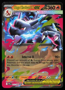 Mega Charizard X ex 013/094 Holo Phantasmal Flames Pokemon Card - Image 1