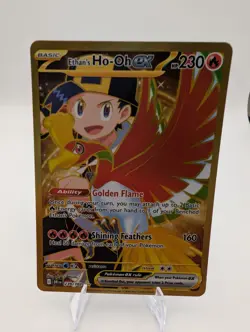 Pokemon TCG Ethan's Ho-Oh EX 239/182 Sv10: Destined Rivals Gold Holo Card - Image 1