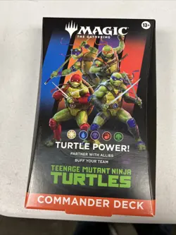 Sealed Teenage Mutant Ninja Turtles Commander Deck Turtle Power Magic MTG - Image 1