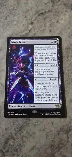 Ninja Teen Teenage Mutant Ninja Turtles Regular Enchantment Class Rare MTG NM - Image 1