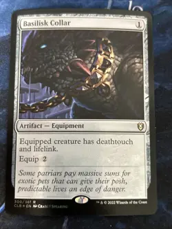 Basilisk Collar Commander Legends: Battle for Baldur's Gate Foil NM-M Unplayed - Image 1