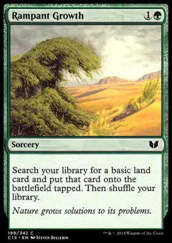 MTG Magic the Gathering Rampant Growth (199/367) Commander 2015 LP - Image 1