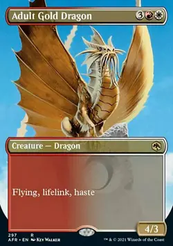 MTG Adult Gold Dragon (297/424) Adventures in the Forgotten Realms LP - Image 1