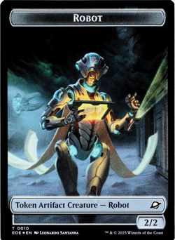 Robot / Lander (0005) Double-Sided Token - FOIL - [Edge of Eternities] MTG EOE - Image 2