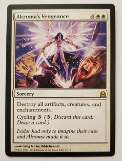 1x Akroma's Vengeance Commander 2011 MTG Magic the Gathering LP - Image 1