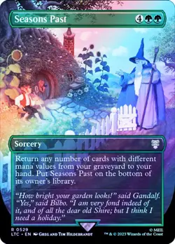 Magic The Gathering MTG SEASONS PAST FOIL BORDERLESS The Lord of the Rings NM - Image 1