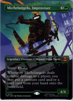 Michelangelo, Improviser (Borderless) Teenage Mutant Ninja Turtles Foil - Image 1
