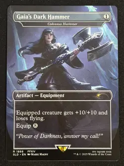 1x MTG Gaia's Dark Hammer - Colossus Hammer - Secret Lair Drop Series (SLD) - Image 1