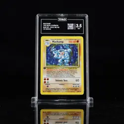 MACHAMP 1999 WOTC POKEMON #8/102 BASE SET - 1ST EDITION HOLO TAG 3.5 - Image 1