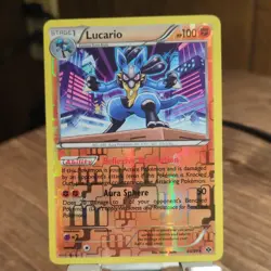 Pokemon Lucario Next Destinies Reverse Holo Rare 64/99 Stage 1 HP100 English - Image 1