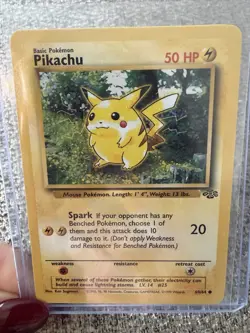 Wizards of the Coast Pokemon TCG Jungle Pikachu 60/64 50 HP Common 1999 English - Image 1