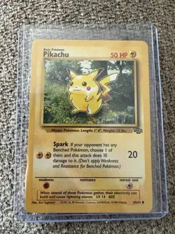 Wizards of the Coast Pokemon TCG Jungle Pikachu 60/64 50 HP Common 1999 English - Image 2