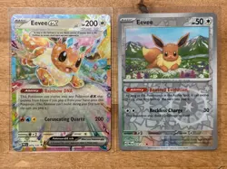 Pokemon TCG Eevee EX 075/131 074/131 Reverse Holo Prismatic Evolutions NM - Image 1