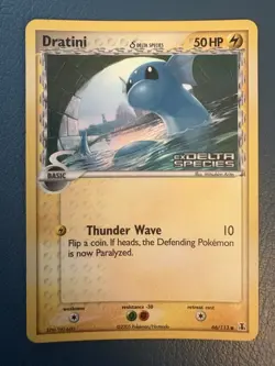 2005 Pokemon TCG - Dratini Reverse Holo - Delta Species 66/113 - NM - Image 1
