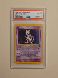 Mewtwo - Pokemon Base Set 2 #10 - Near Mint to Mint PSA 8 - Legendary - Image 2