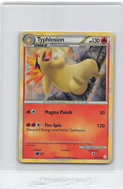 TYPHLOSION 32/123 - CRACKED ICE HOLO RARE - HeartGold Soulsilver Pokemon CARD NM - Image 1