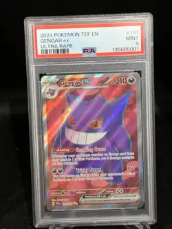 Pokemon PSA 9 - 2024 Gengar ex 193/162 SV05: Temporal Forces Holo - Image 1