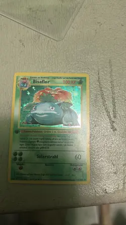 GERMAN Bisaflor 1st Edition 15/102 Holo Rare Base Set Venusaur Pokemon 1999 WOTC - Image 1