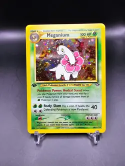 NM/EX - Meganium - 10/111 - 1st Edition - Neo Genesis - Pokemon Card - Image 1