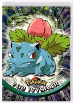 #02 Ivysaur - Pokemon Topps Card - Blue Logo - Image 1