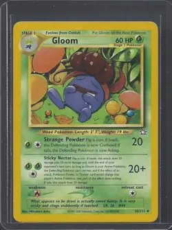 Neo Genesis #036/111 Gloom Uncommon 2000 Vintage Pokemon TCG - Image 1