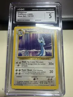 Dragonair 1999 Pokemon Base Set 18/102 Rare Vintage Original - Image 1