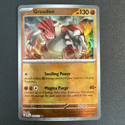 Groudon (Master Ball Pattern) 049/131 Pokemon Sv: Prismatic Evolutions Holo - Image 1