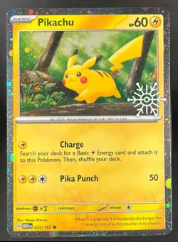 2025 Pikachu Pokemon Holiday Calendar #25/165 Snowflake Stamp - Image 1
