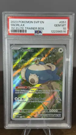 2023 POKEMON SVP EN-SV BLACK STAR PROMO 151 ELITE TRAINER BOX SNORLAX PSA 10 - Image 1