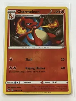 Charmeleon 24 / 185 Pokemon SWSH Vivid Voltage 2020 Near Mint Reverse Holo - Image 2