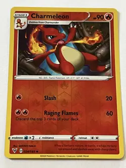 Charmeleon 24 / 185 Pokemon SWSH Vivid Voltage 2020 Near Mint Reverse Holo - Image 4
