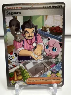 Pokemon TCG Paldea Evolved Trainer Saguaro 270/193 Special Illustration 1Owner - Image 1