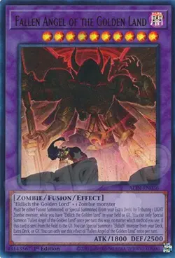 Yugioh - Fallen Angel of the Golden Land - 1st Edition Ultra Rare NM - Free Holo - Image 1