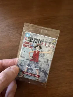 Monkey.D.Luffy College Basketball US Voyage P-055 One Piece Promo Sealed - Image 3