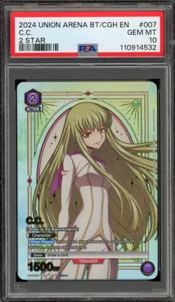 Union Arena C.C. 2 Star BT/CGH EN #007 PSA 10 Gem Mint - Image 1