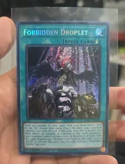 Forbidden Droplet Secret Rare 1st Edition RA01-EN064 Yugioh - Image 1